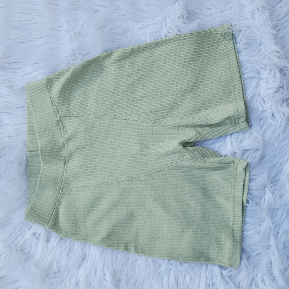 Pale Aqua Rib Shorts NWT